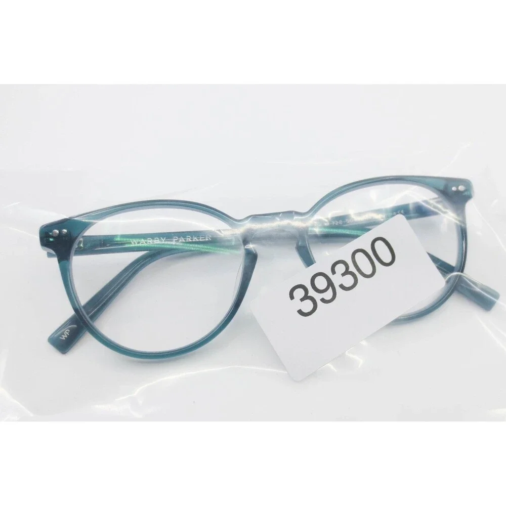 Warby Parker Blakeley M 728 Teal Round Eyeglasses Frames 50-18-142